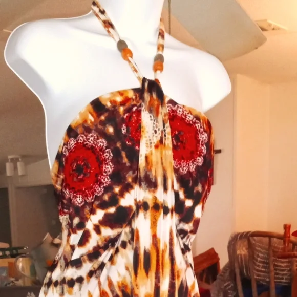 thistle halter mini dress Sir Thistle Halter Mini Dress – Lizzie Lend main image 1